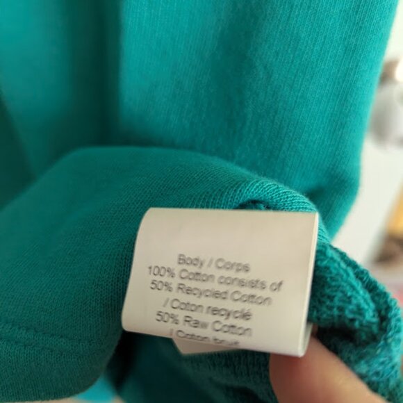 Preloved Brand Sweatshirt V-Neck Dress - Picture 4 of 6